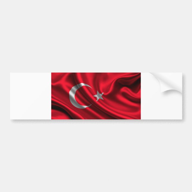 Pegatina Para Coche Bandera de Turquía, bandera turca (Frente)
