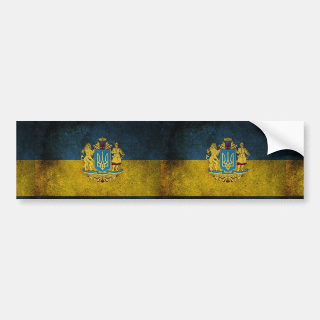 Pegatina Para Coche Bandera de Ucrania (Frente)