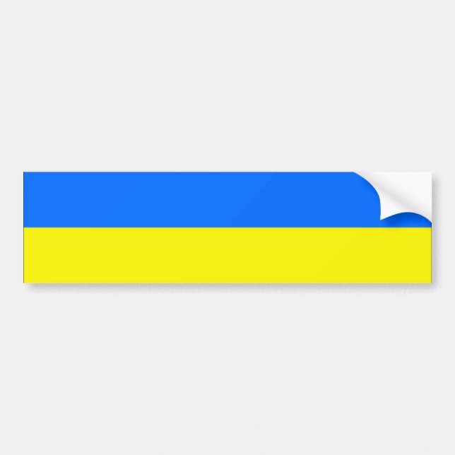 Pegatina Para Coche Bandera de Ucrania (Frente)