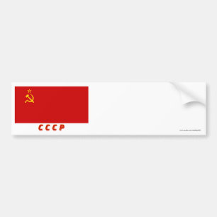 Pegatina Para Coche Bandera de URSS con iniciales
