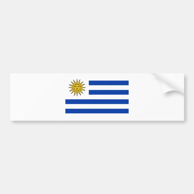 Pegatina Para Coche Bandera de Uruguay (Frente)