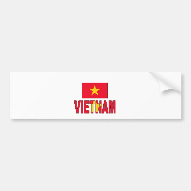 Pegatina Para Coche Bandera de Vietnam (Frente)