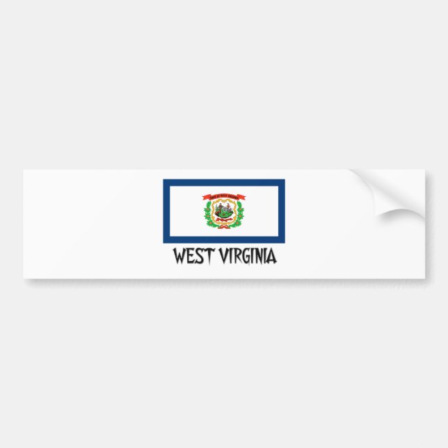 Pegatina Para Coche Bandera de Virginia Occidental (Frente)