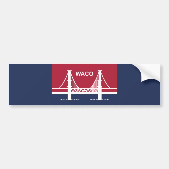 Pegatina Para Coche Bandera de Waco (Texas, Estados Unidos) (Frente)