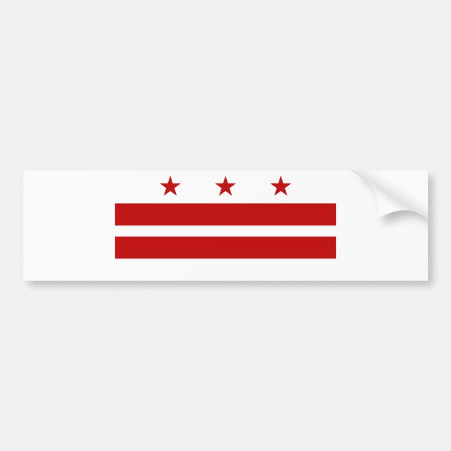 Pegatina Para Coche Bandera de Washington DC (Frente)