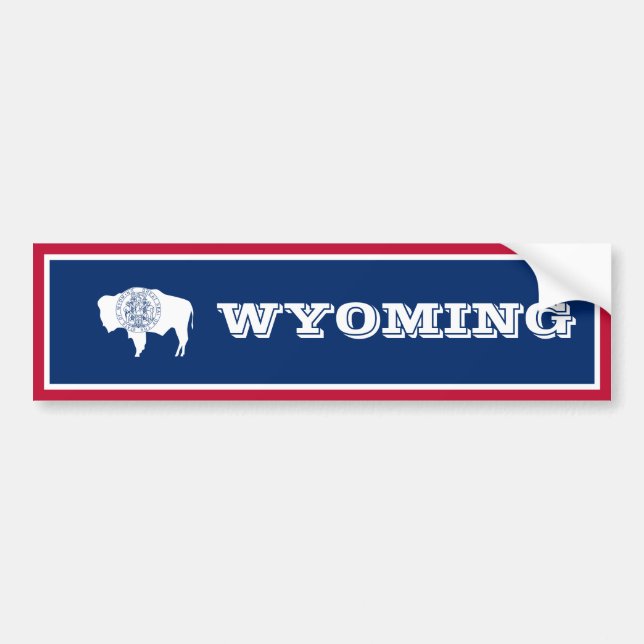 Pegatina Para Coche Bandera de Wyoming (Frente)