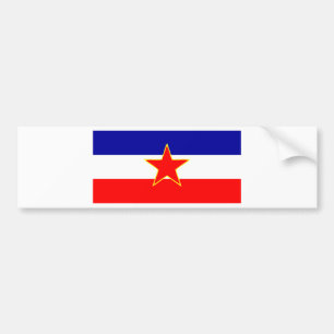 PEGATINA PARA COCHE BANDERA DE YUGOSLAVIA