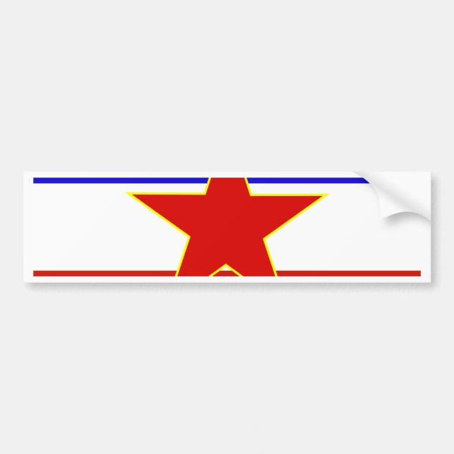 Pegatina Para Coche Bandera de Yugoslavia (Frente)