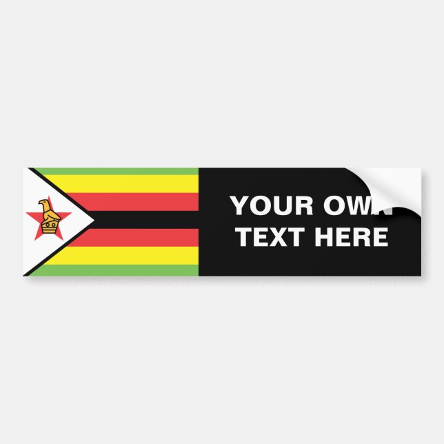 Pegatina Para Coche Bandera de Zimbabwe (Frente)