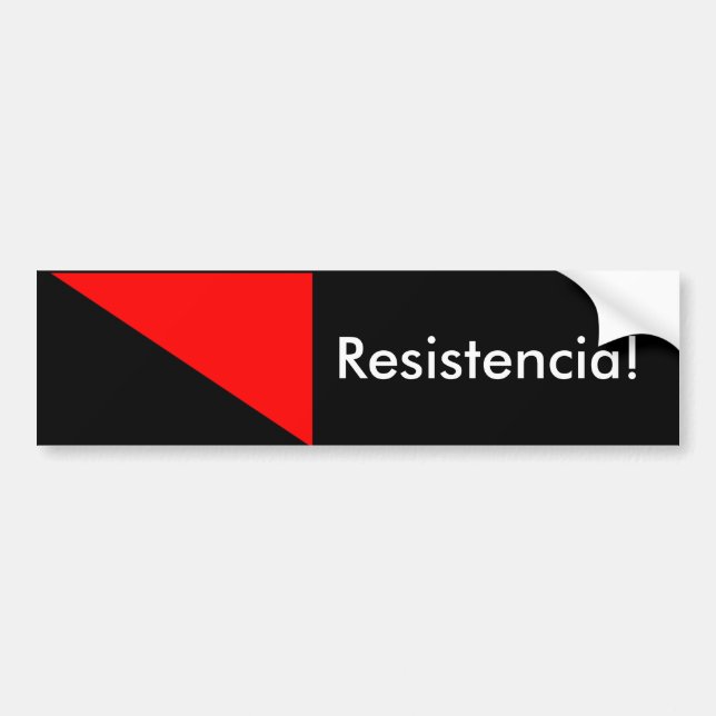 Pegatina Para Coche Bandera del anarquista: ¡Resistencia! (Frente)