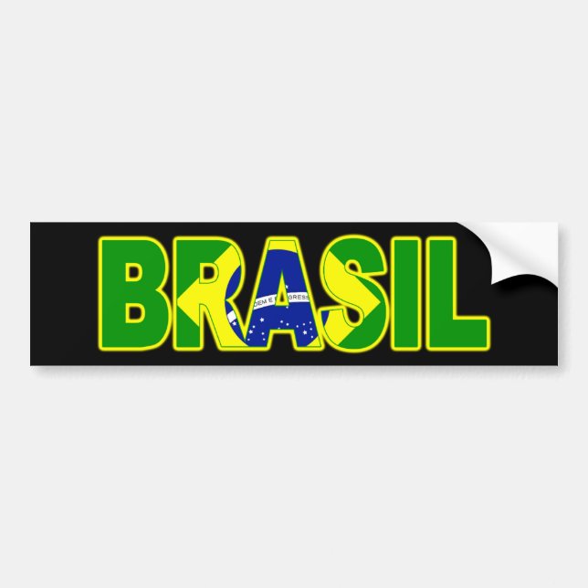 Pegatina Para Coche Bandera del Brasil (Frente)
