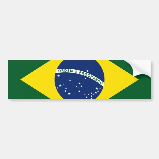 Pegatina Para Coche Bandera del Brasil (Frente)