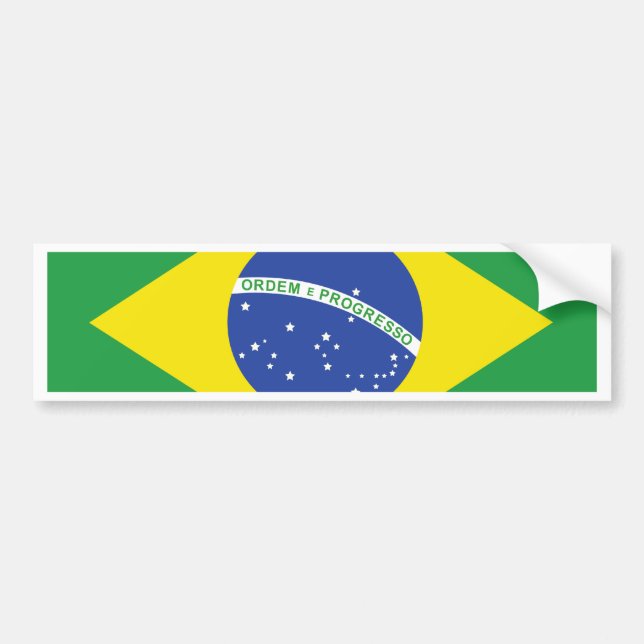 Pegatina Para Coche Bandera del Brasil (Frente)