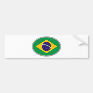 Pegatina Para Coche ¡Bandera del Brasil - diseño fresco!
