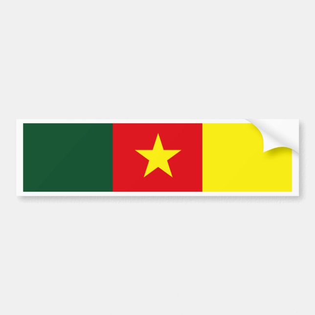 Pegatina Para Coche Bandera del Camerún (Frente)