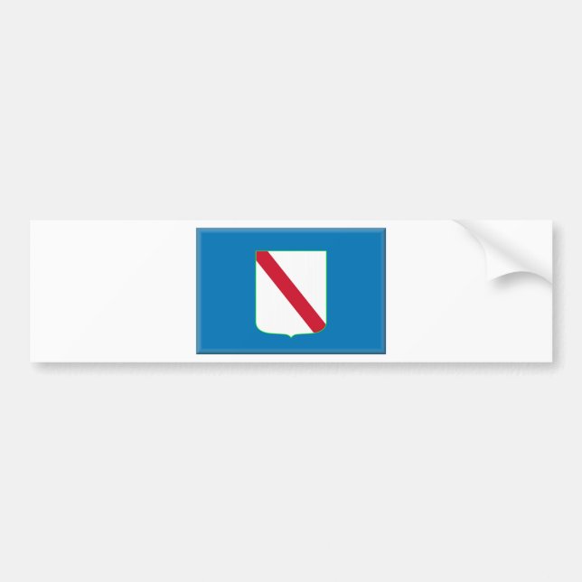 Pegatina Para Coche Bandera del Campania (Italia) (Frente)