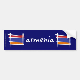 Pegatina Para Coche Bandera del cepillo de Armenia