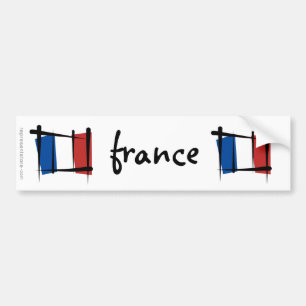 Pegatina Para Coche Bandera del cepillo de Francia