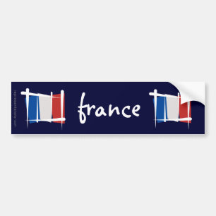 Pegatina Para Coche Bandera del cepillo de Francia