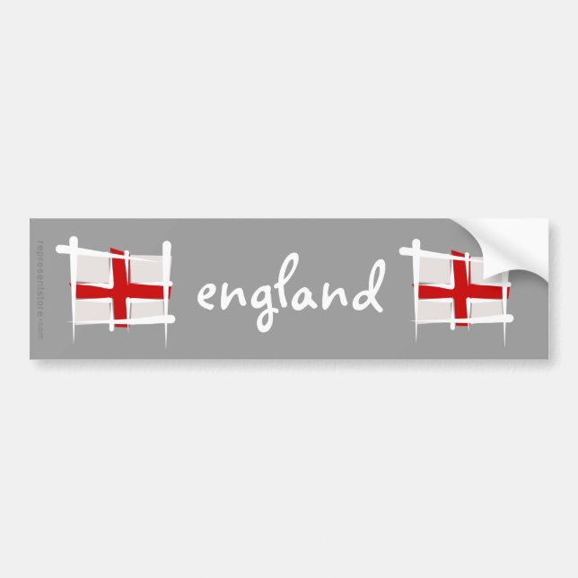 Pegatina Para Coche Bandera del cepillo de Inglaterra (Frente)