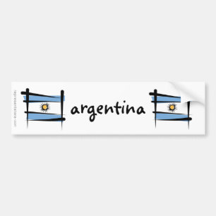 Pegatina Para Coche Bandera del cepillo de la Argentina