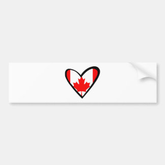 Pegatina Para Coche Bandera del corazón de Canadá