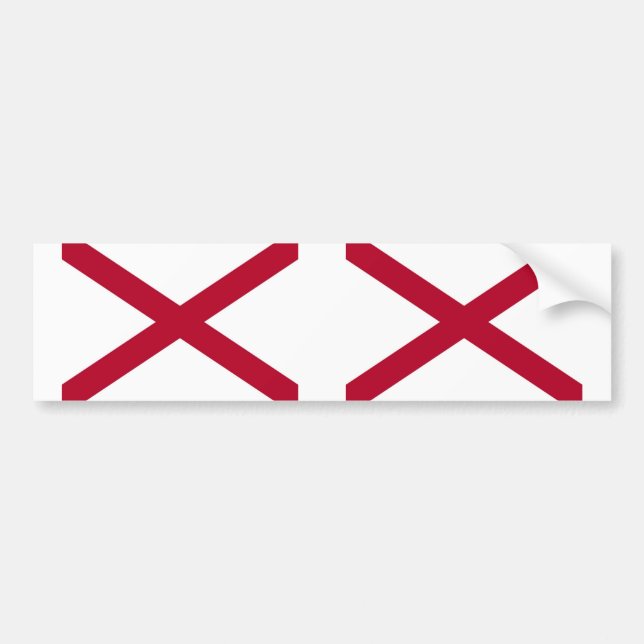 Pegatina Para Coche Bandera del estado de Alabama (Frente)