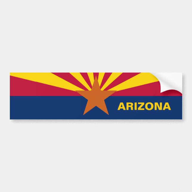 Pegatina Para Coche Bandera del estado de Arizona (Frente)