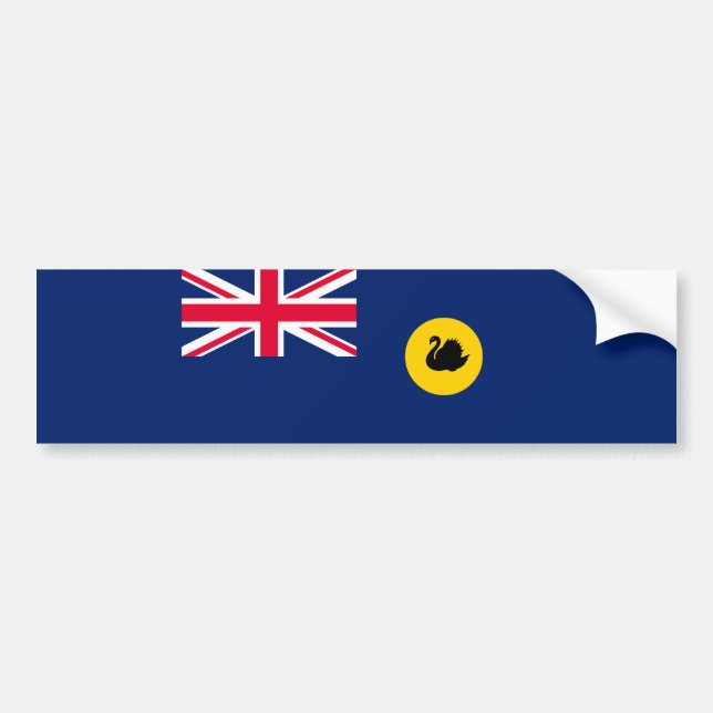 Pegatina Para Coche Bandera del Estado de Australia Occidental (Frente)