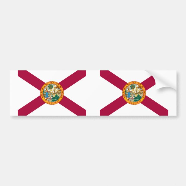 Pegatina Para Coche Bandera del estado de Florida (Frente)