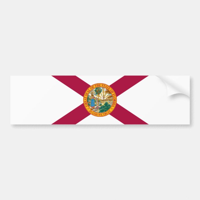 Pegatina Para Coche Bandera del estado de Florida (Frente)