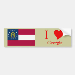 Pegatina Para Coche Bandera del estado de Georgia