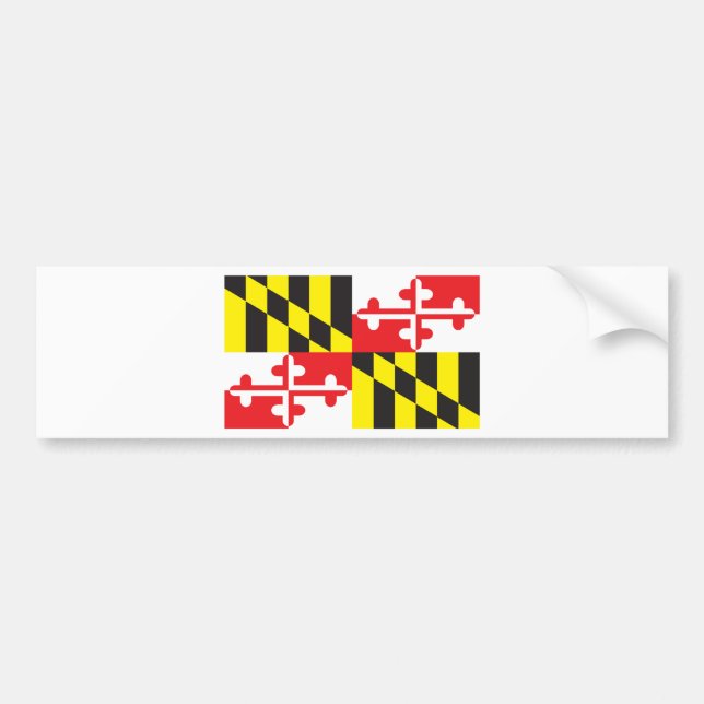 Pegatina Para Coche Bandera del estado de Maryland (Frente)