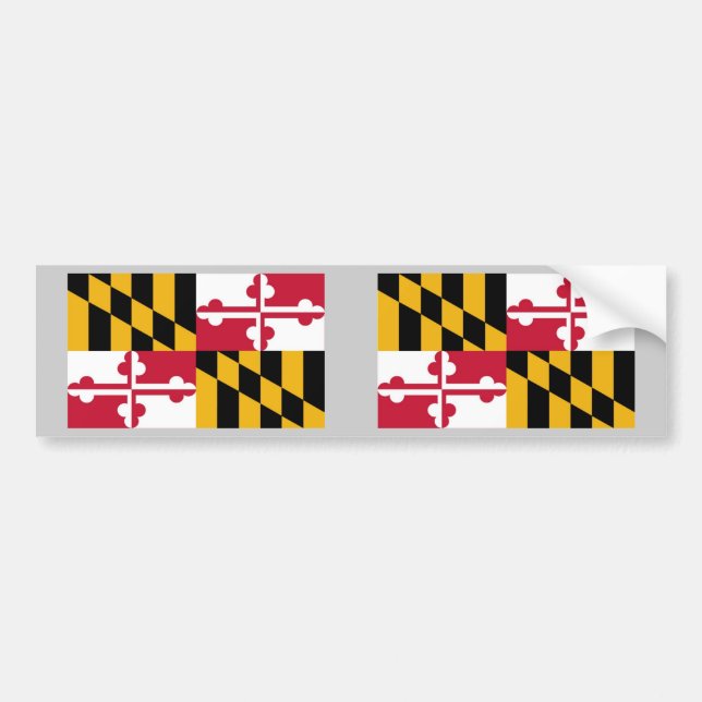 Pegatina Para Coche Bandera del estado de Maryland (Frente)