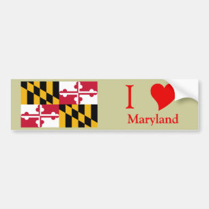 Pegatina Para Coche Bandera del estado de Maryland