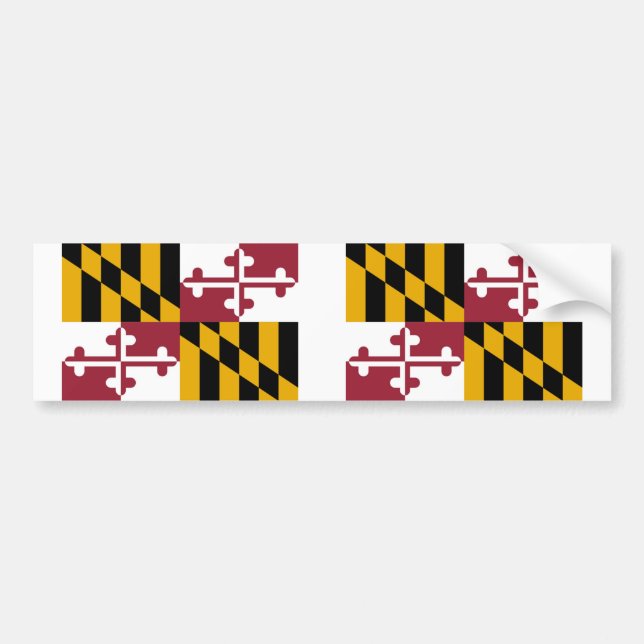 Pegatina Para Coche Bandera del Estado de Maryland (Frente)