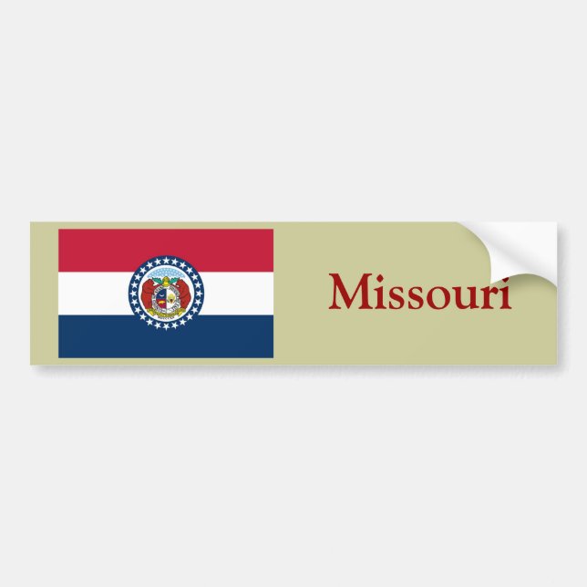 Pegatina Para Coche Bandera del estado de Missouri (Frente)