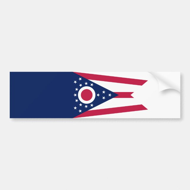 Pegatina Para Coche Bandera del Estado de Ohio (Frente)