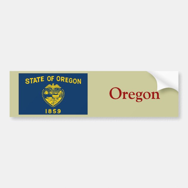 Pegatina Para Coche Bandera del estado de Oregon (Frente)