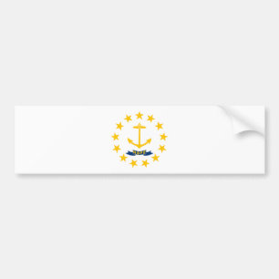 Pegatina Para Coche Bandera del estado de Rhode Island