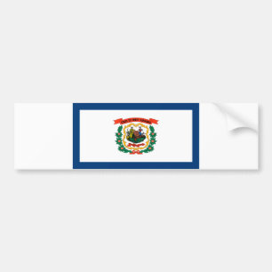 Pegatina Para Coche Bandera del Estado de Virginia Occidental