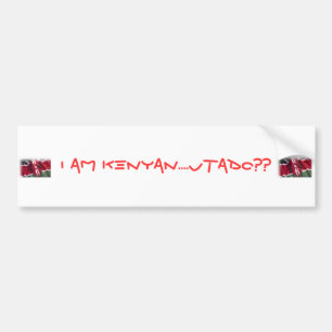 Pegatina Para Coche bandera del kenyan, bandera del kenyan, soy
