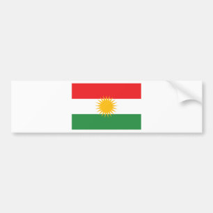 Pegatina Para Coche Bandera del Kurdistan; Kurd; Kurdo