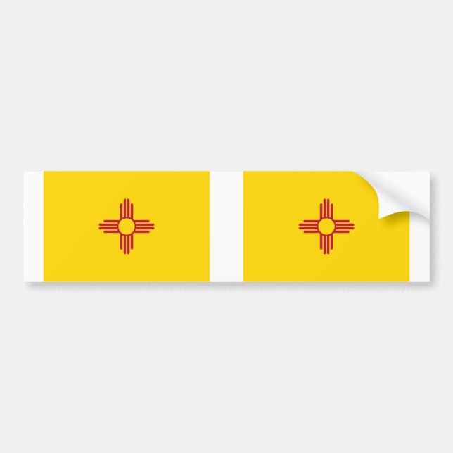 Pegatina Para Coche Bandera del Nuevo México (Frente)