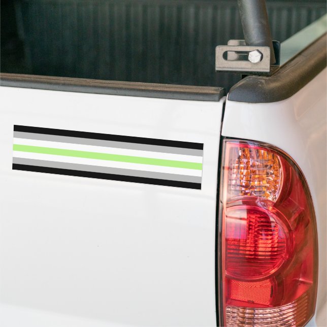 Pegatina Para Coche Bandera del Orgullo Agénero (En Camión)