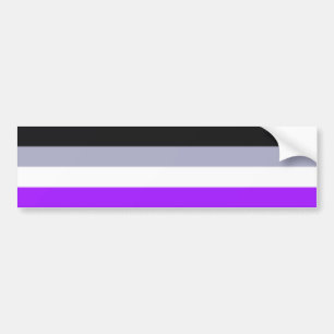 Pegatina Para Coche Bandera del orgullo asexual caído