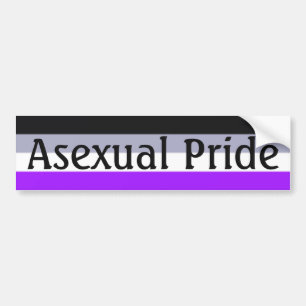 Pegatina Para Coche Bandera del Orgullo Asexual de Caída (Texto)