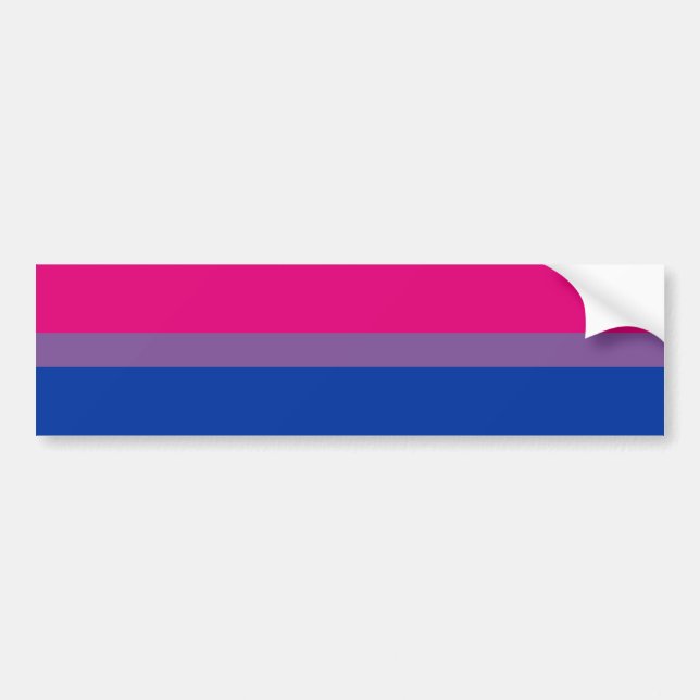 Pegatina Para Coche Bandera del Orgullo Bisexual (Frente)