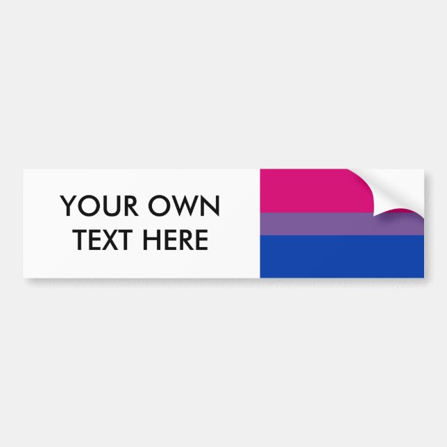 Pegatina Para Coche Bandera del Orgullo Bisexual (Frente)