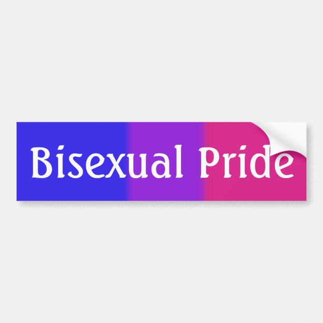 Pegatina Para Coche Bandera del Orgullo Bisexual Caída Versión 2 (Text (Frente)